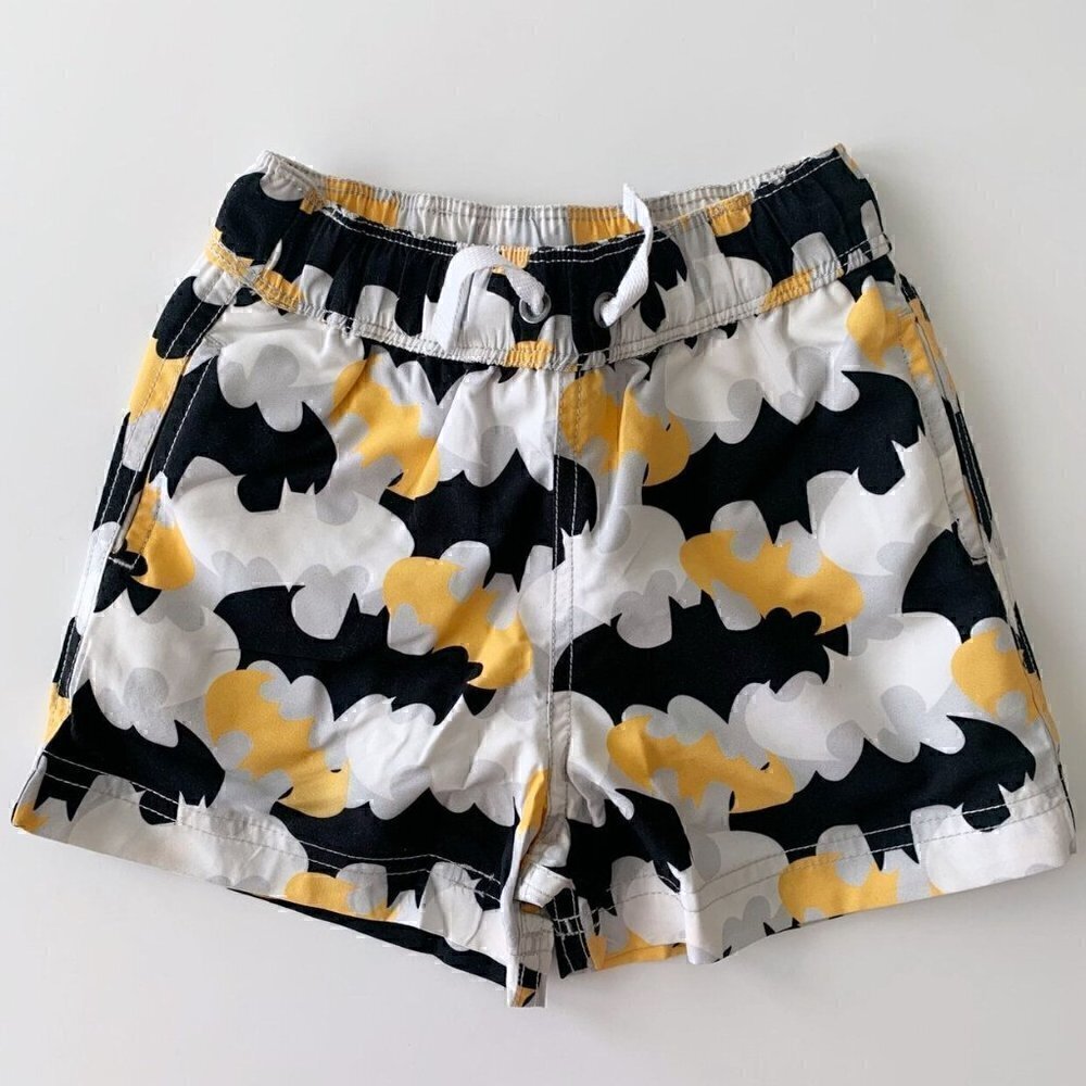 NWT Hanna Andersson Boy DC Batman Camo Swim Trunks 2T